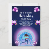 Invitation Contrôleur de partie de jeu vidéo Neon Jeu Anniver (Devant)