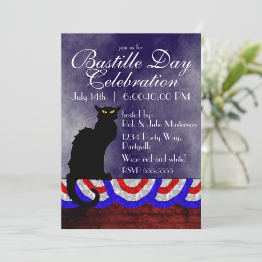 Invitation Conversation Noir Bastille (Debout devant)