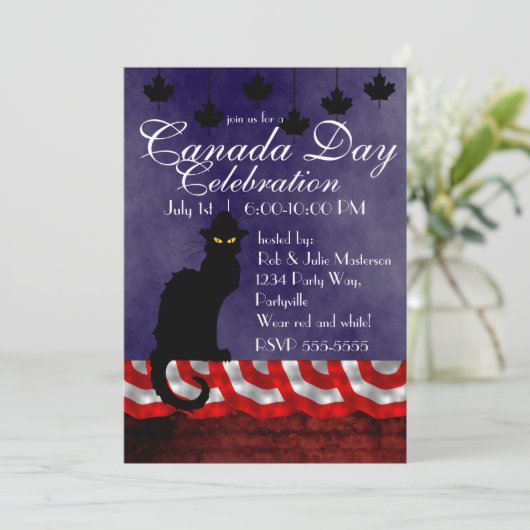 Invitation Conversation Noir Canada (Debout devant)