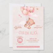 Invitation Convite Chá de Bebê da Ursinha Alice (Devant)