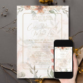 Invitation Convite de Casamento Boho Capim dos Pampas