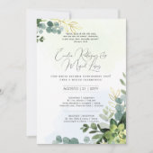 Invitation Convite de Casamento Folhas Verdes portugais (Devant)