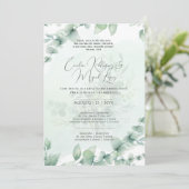 Invitation Convite de Casamento Folhas Verdes portugais Inv (Debout devant)