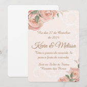 Invitation Convite de Noivado (Devant / Derrière)