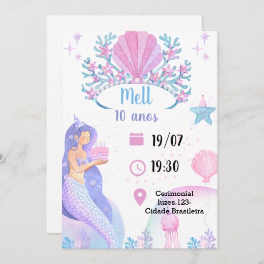 Invitation Convite de seria (Devant / Derrière)