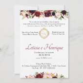 Invitation Convite para Casamento - Marsala | Frente (Devant)