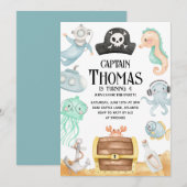 Invitation Convite Pirata, Convite De Aniversário Pirata (Devant / Derrière)