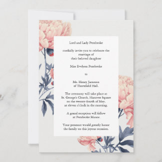 Invitation Convites de casamento elegante, floral
