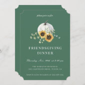 Invitation Convivial Citrouille blanc (Devant / Derrière)