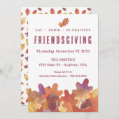Invitation Convivial Thanksgiving Automne (Devant / Derrière)