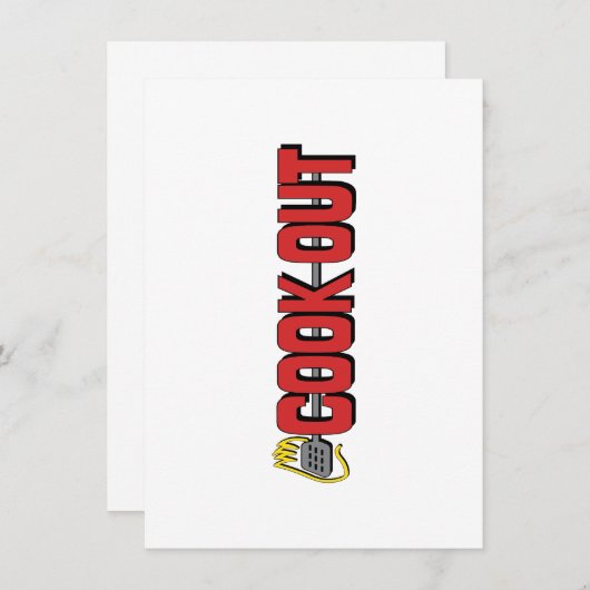 Invitation Cook Out (restaurant) (Devant / Derrière)