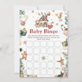 Invitation Cookie Christmas Baby Bingo Baby shower Jeu (Devant)