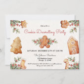 Invitation cookie de Noël décorant la fête du pain d'épices (Devant)
