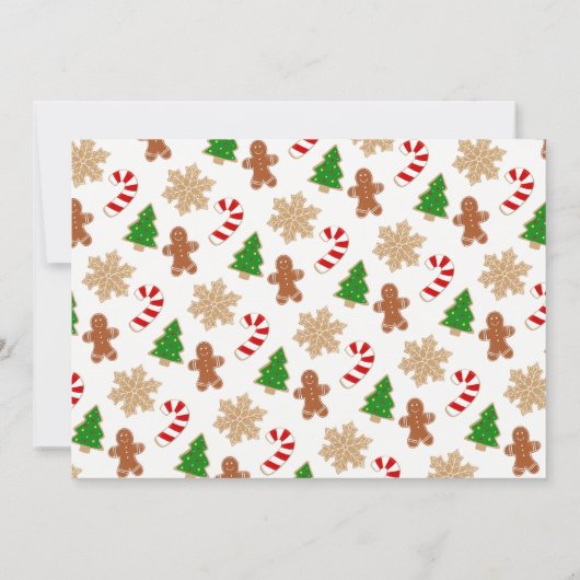 Invitation Cookie de Noël Décoration Fête (Dos)