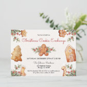 Invitation cookie de Noël échange de petits gâteaux de pain d (Debout devant)