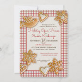 Invitation Cookie de Noël | Plaid | Holiday Open House (Devant)