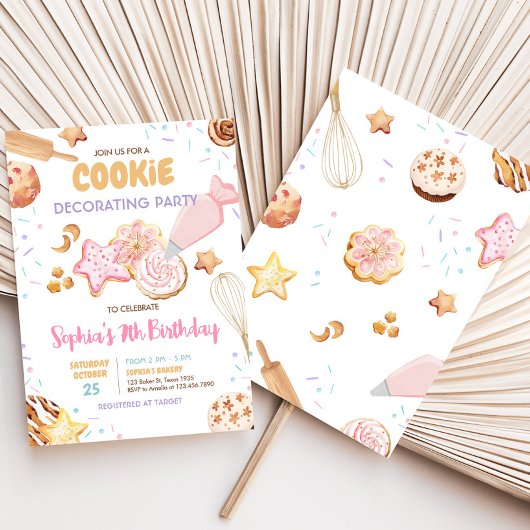 Invitation Cookie Décoration fête d'anniversaire