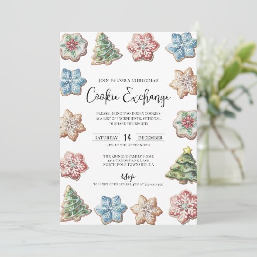 Invitation Cookie Exchange Christmas Party (Debout devant)