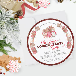 Invitation Cookie Exchange, Cookie Swap Christmas Party