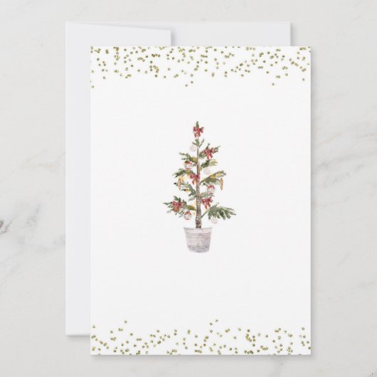 Invitation Cookie Exchange Noël Fête de Noël (Dos)