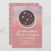 Invitation Cookie Faux Parties scintillant Valentines Jour an (Devant / Derrière)