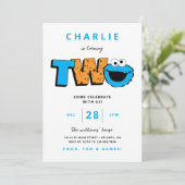 Invitation Cookie Monster - Deuxième anniversaire (Debout devant)