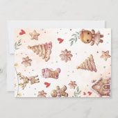 Invitation Cookie rose Noël Anniversaire PhotoThank You Card (Dos)