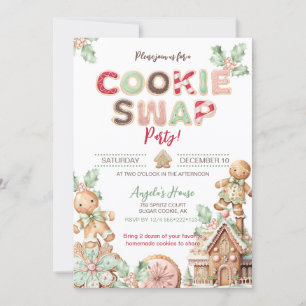 Invitation Cookie Swap Christmas Cookies Gingerpain