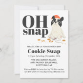 Invitation Cookie Swap Cute Puppy et Cookies (Devant)