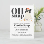 Invitation Cookie Swap Cute Puppy et Cookies (Debout devant)
