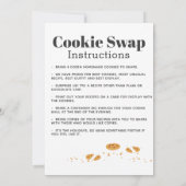 Invitation Cookie Swap Cute Puppy et Cookies (Dos)