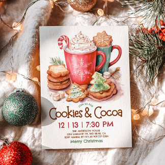 Invitation Cookies and Cocoa Christmas