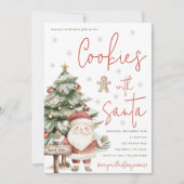 Invitation Cookies avec le Père Noël (Devant)