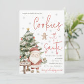 Invitation Cookies avec le Père Noël (Debout devant)