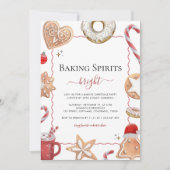 Invitation Cookies Baking Spirits Bright Christmas Party (Devant)