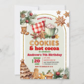 Invitation Cookies chauds et cacao chaud Anniversaire de enfa (Devant)