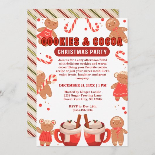 Invitation Cookies & Coca Christmas White Party (Devant / Derrière)
