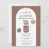 Invitation Cookies & Cocoa Hot Chocolate Kids Winter Birthday (Devant)