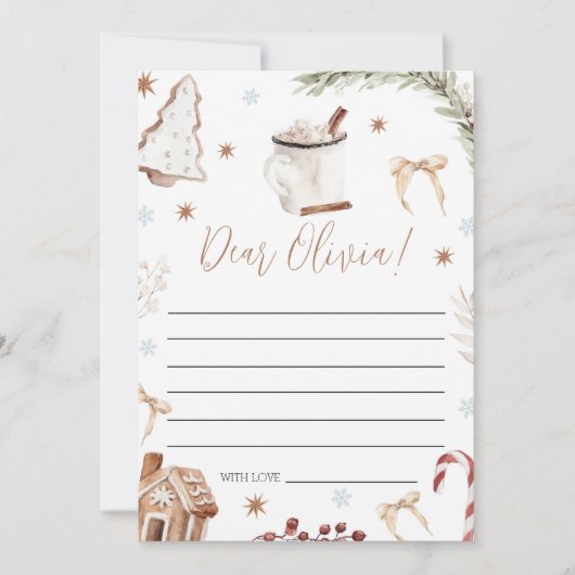 Invitation Cookies & Cocoa Time Capsule Card (Devant)