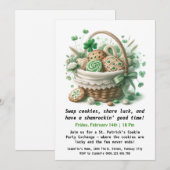Invitation Cookies de la Saint-Patrick – Chance et Amour Suav (Devant / Derrière)