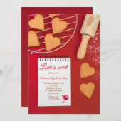 Invitation Cookies de la Saint-Valentin (Devant / Derrière)