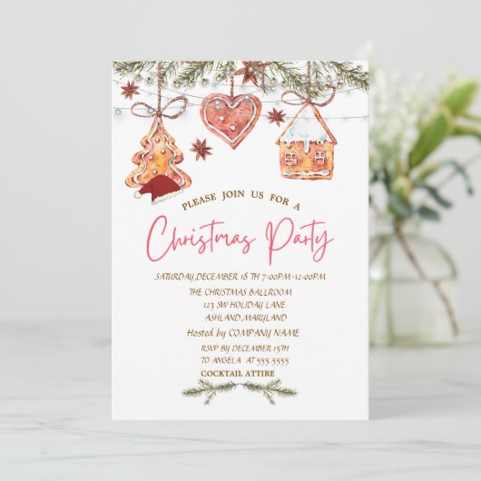 Invitation Cookies de Noël (Debout devant)