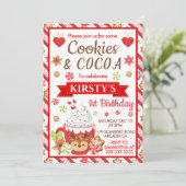 Invitation Cookies de Noël et cacao Anniversaire (Debout devant)