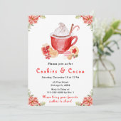 Invitation Cookies de Noël et cacao Rouge (Debout devant)