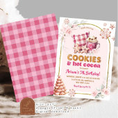 Invitation Cookies de Noël et Filles de cacao chaud Anniversa