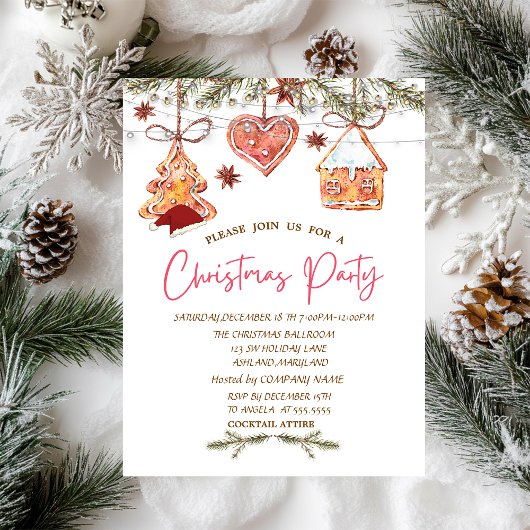 Invitation Cookies de Noël Noël