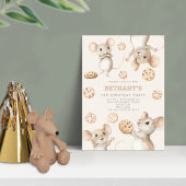 Invitation Cookies de souris fête d'anniversaire enfant