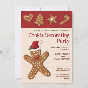 Invitation Cookies en pain d'épices - Fête de décoration de c