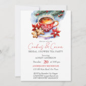 Invitation Cookies et cacao douche d'hiver nuptiale fête du t (Devant)