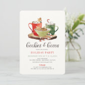 Invitation Cookies et cacao Fête de Noël (Debout devant)